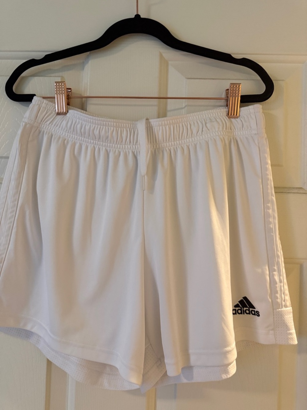 Adidas White Women's Athletic Shorts with Logo